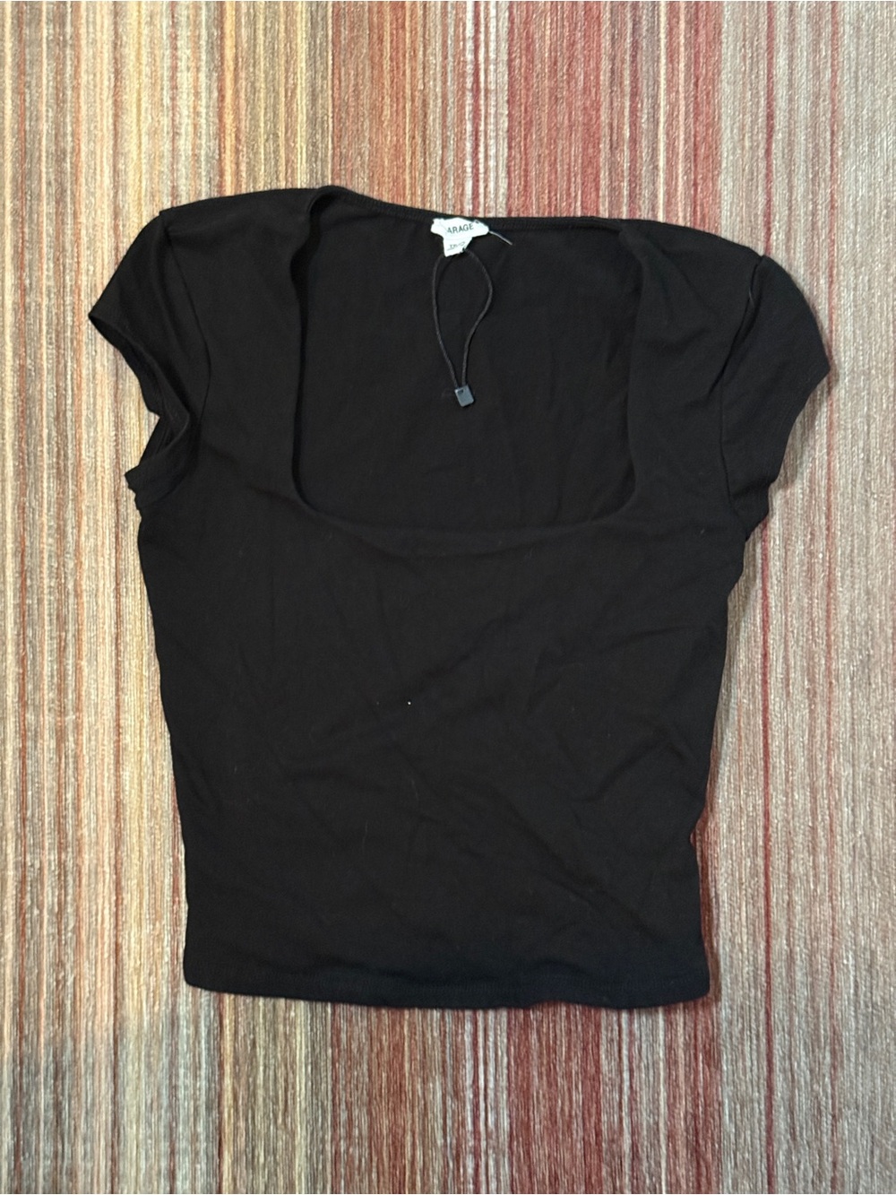 Garage- Black Scoop Neck Women's Top
